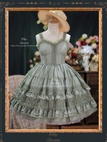 Sweet French Retro Lolita Elegant JSK Suspender Short Dress