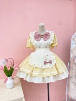 Sweet And Cute OP Short Maid Apron Lolita Dress