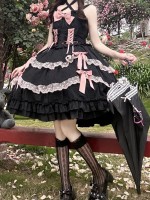 Black Sweet Lolita Princess Dress JSK Suspender Dress