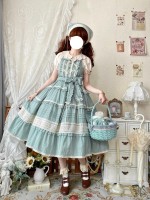 Sweet Pastoral Style Lolita Long Skirt JSK Loose Sack Skirt