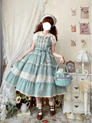 Sweet Pastoral Style Lolita Long Skirt JSK Loose Sack Skirt