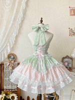 Sweet Short Lolita Princess Dress Halter Neck JSK Dress