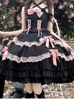 Black Sweet Lolita Princess Dress JSK Suspender Dress