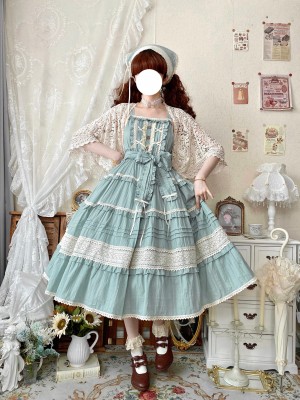 Sweet Pastoral Style Lolita Long Skirt JSK Loose Sack Skirt