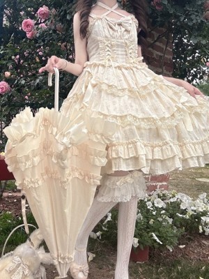 Yellow Sweet Lolita Princess Dress JSK Suspender Dress