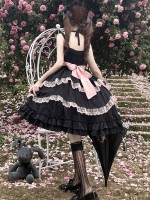 Black Sweet Lolita Princess Dress JSK Suspender Dress