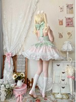 Sweet Short Lolita Princess Dress Halter Neck JSK Dress