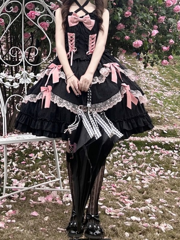 Black Sweet Lolita Princess Dress JSK Suspender Dress