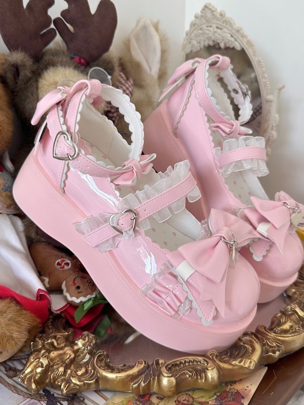 Sweet Bow Thick-soled Lolita Shoes