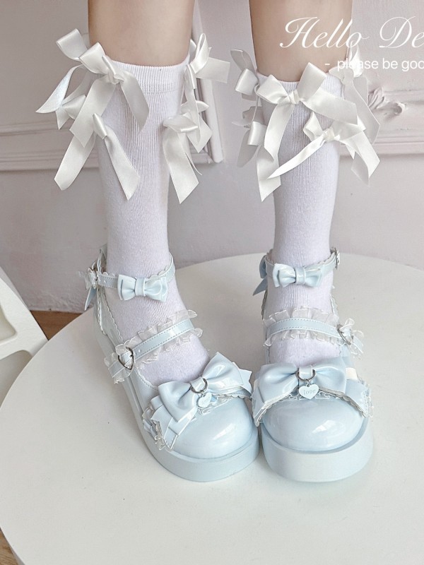 Sweet Bow Thick-soled Lolita Shoes