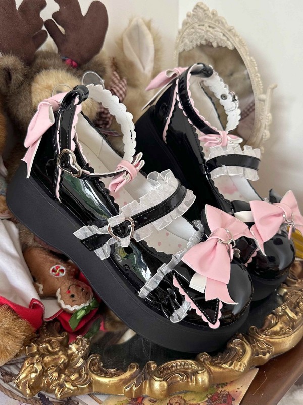 Sweet Bow Thick-soled Lolita Shoes