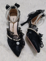 Elegant French Lace Pointed Lolita Shoes