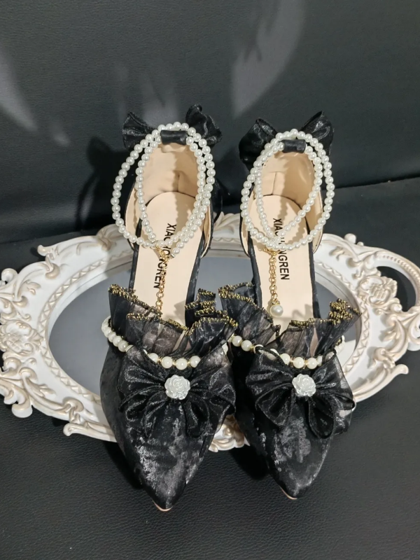 Elegant French Lace Pointed Lolita Shoes