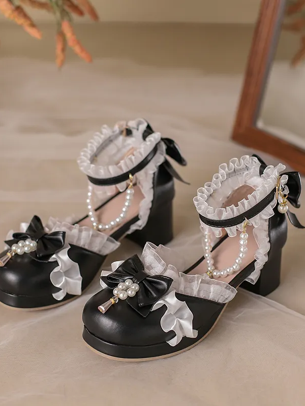 Sweet and Lovely Light Bride Lolita Shoes