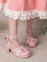 Sweet and Lovely Light Bride Lolita Shoes