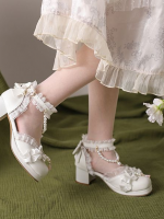 Sweet and Lovely Light Bride Lolita Shoes