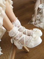 Sweet and Lovely Light Bride Lolita Shoes