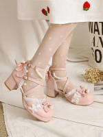 Sweet and Lovely Light Bride Lolita Shoes