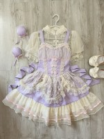 Purple Sweet Ballet Style Lolita Skirt JSK Suspender Dress