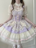 Purple Sweet Ballet Style Lolita Skirt JSK Suspender Dress