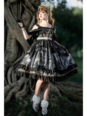 Gothic Lolita Halloween Night Dark JSK Suspender Dress