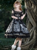 Gothic Lolita Halloween Night Dark JSK Suspender Dress