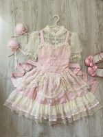 Pink Sweet Ballet Style Lolita Skirt JSK Suspender Dress