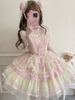 Pink Sweet Ballet Style Lolita Skirt JSK Suspender Dress