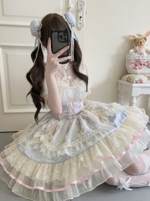 Blue Sweet Ballet Style Lolita Skirt JSK Suspender Dress