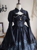 Sweet Gothic Lolita Dress Dark Style JSK Printed Dress