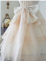 Sweet Lolita Skirt JSK Elegant Puffy Skirt Apricot Lolita Suspender Dress