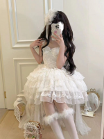 White Lolita Ballet Style Bride JSK Suspender Dress