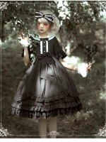 Lolita Dress op High Waist Dark Retro Palace Style Lolita Skirt Princess Skirt