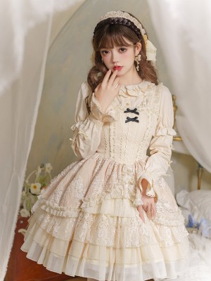 Sweet and Elegant Ballet Style Cake Skirt Lolita Suspenders Dress