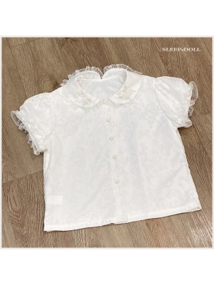 Butterfly Embroidery Doll Collar Cute Lolita Blouse