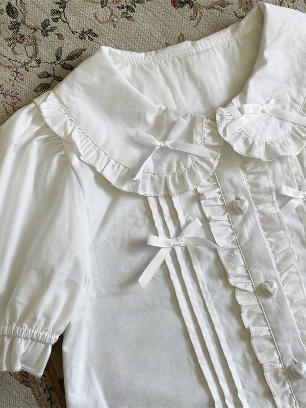 Japanese Sweet and Cute Lolita Puff Sleeve Blouse