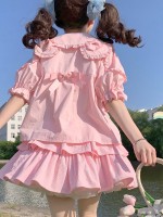 Sweet and Cute Lolita Cotton Short-sleeved Candy Blouse