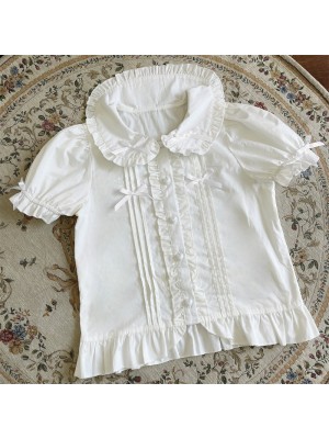 Japanese Sweet and Cute Lolita Puff Sleeve Blouse