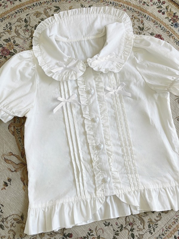 Japanese Sweet and Cute Lolita Puff Sleeve Blouse