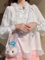 Sweet Lolita Lamb Leg Sleeves With Chiffon Long-sleeved Blouse