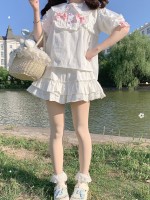 Sweet and Cute Lolita Cotton Short-sleeved Candy Blouse