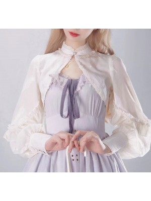 Sweet Retro Outerwear Chiffon Lantern Sleeve Lolita Coat