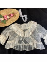 Sweet Doll Collar Lace Lolita Cardigan Puff Sleeve Jacket