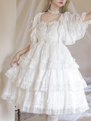 Sweet and Fresh Lolita Outer Chiffon Light Shawl Coat