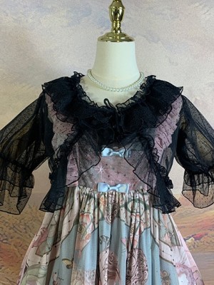 Sweet Doll Collar Lace Lolita Cardigan Puff Sleeve Jacket