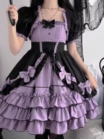 Purple Gothic Lolita Dress Sweet Lolita Puffy Princess Dress