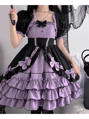 Purple Gothic Lolita Dress Sweet Lolita Puffy Princess Dress