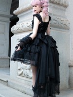 Ballet Style Lolita Light Wedding Ruffled Lolita Suspender Dress