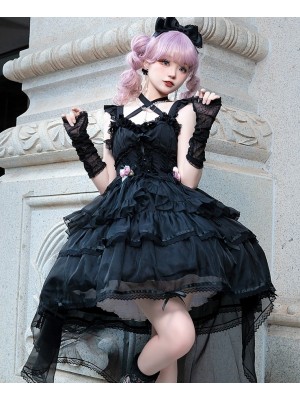 Ballet Style Lolita Light Wedding Ruffled Lolita Suspender Dress