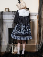 Lolita Dark Long-sleeved OP Lace Dress For Halloween